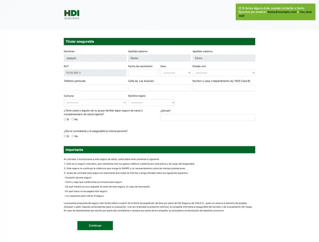 app form propuesta